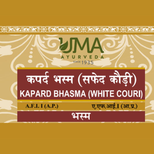 Uma Ayurveda Kapard Bhasma White Couri useful in Hyperacidity Irritable Bowel Syndrome