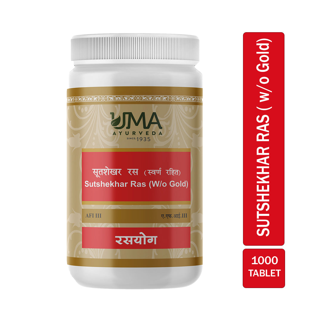 Uma Ayurveda Sutshekhar Ras (W/o Gold) Tablets