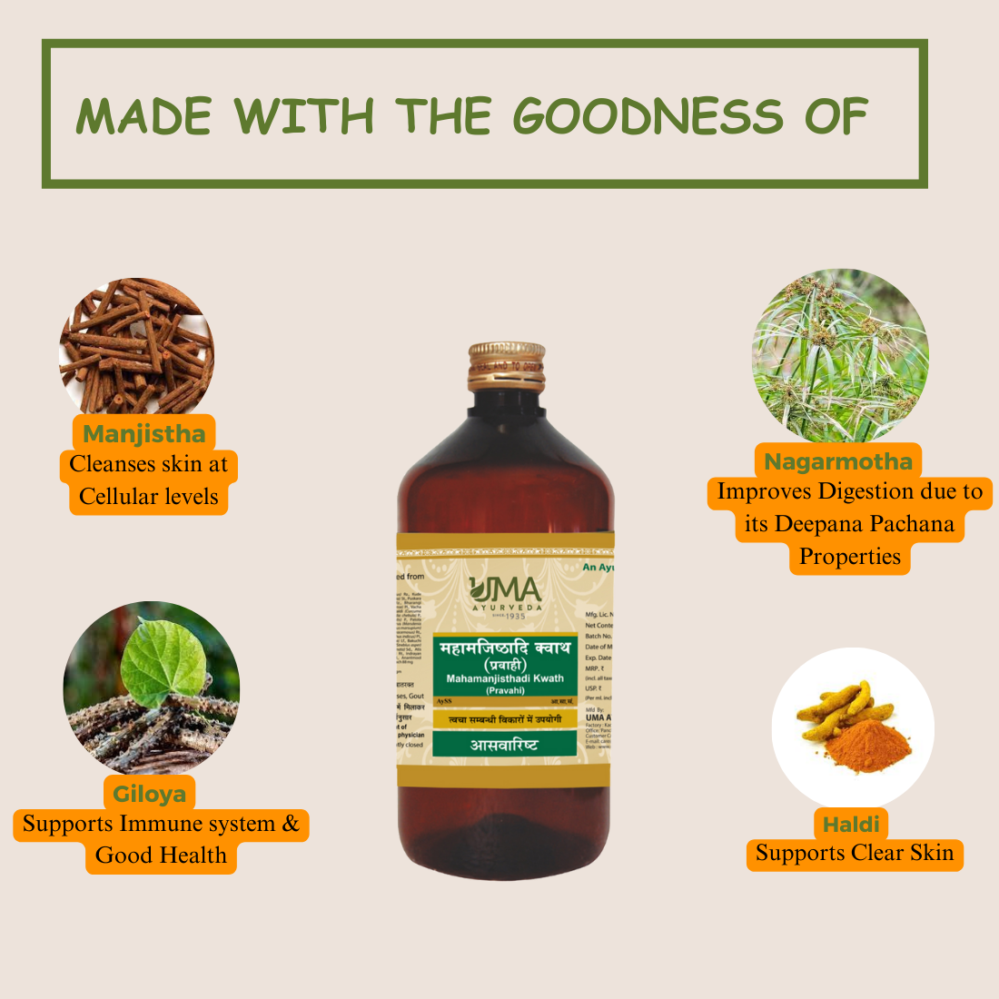 Mahamanjishthadi Kwath Ayurvedic Syrup Useful For Skin Diseases