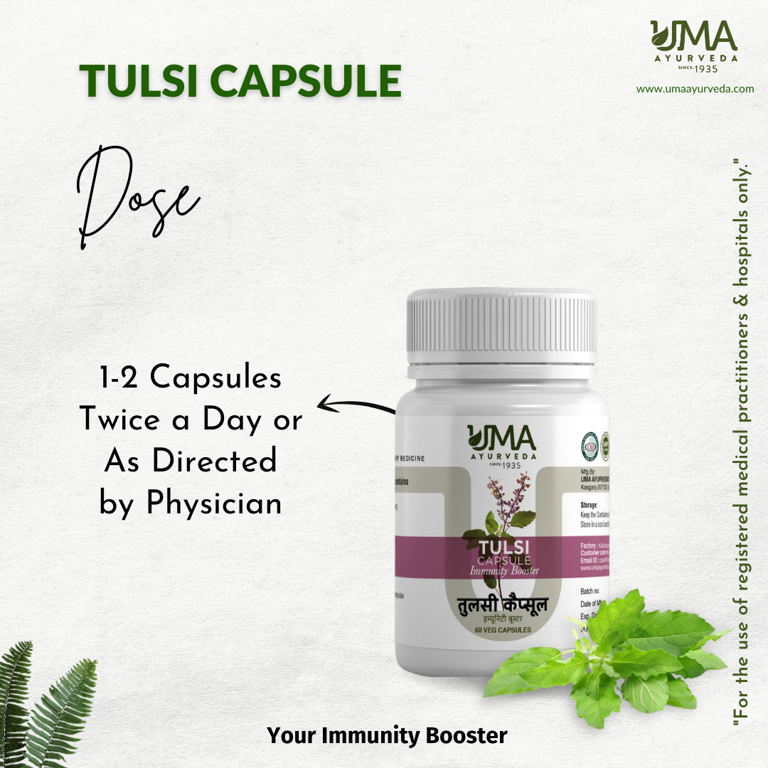 Ayurvedic Tulsi Capsule For Cold, Cough 