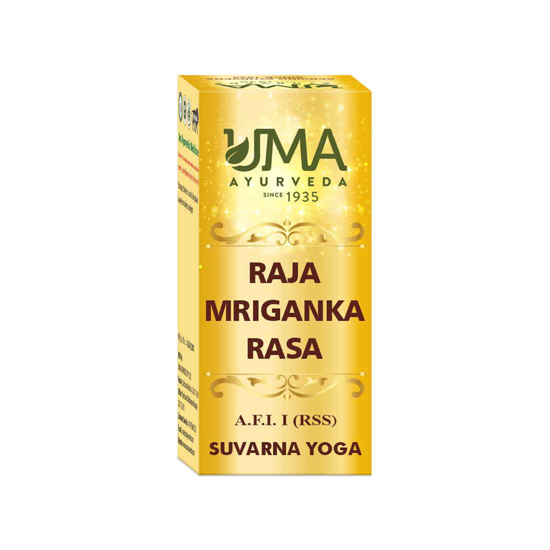 UMA Rajamriganka Rasa Ayurvedic Gold Tablet Jar of 10 QTY