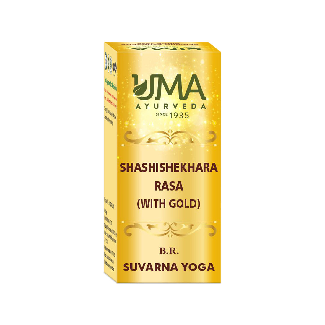 UMA Shashishekhara Rasa  Ayurvedic Gold Tablet Bottle of 30 QTY