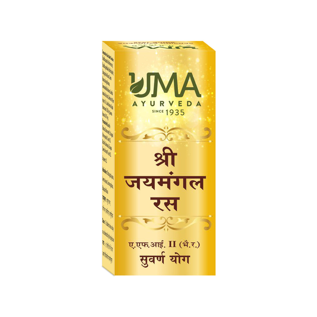 UMA Shri Jayamangala Rasa Gold Tablet Bottle of 10 QTY