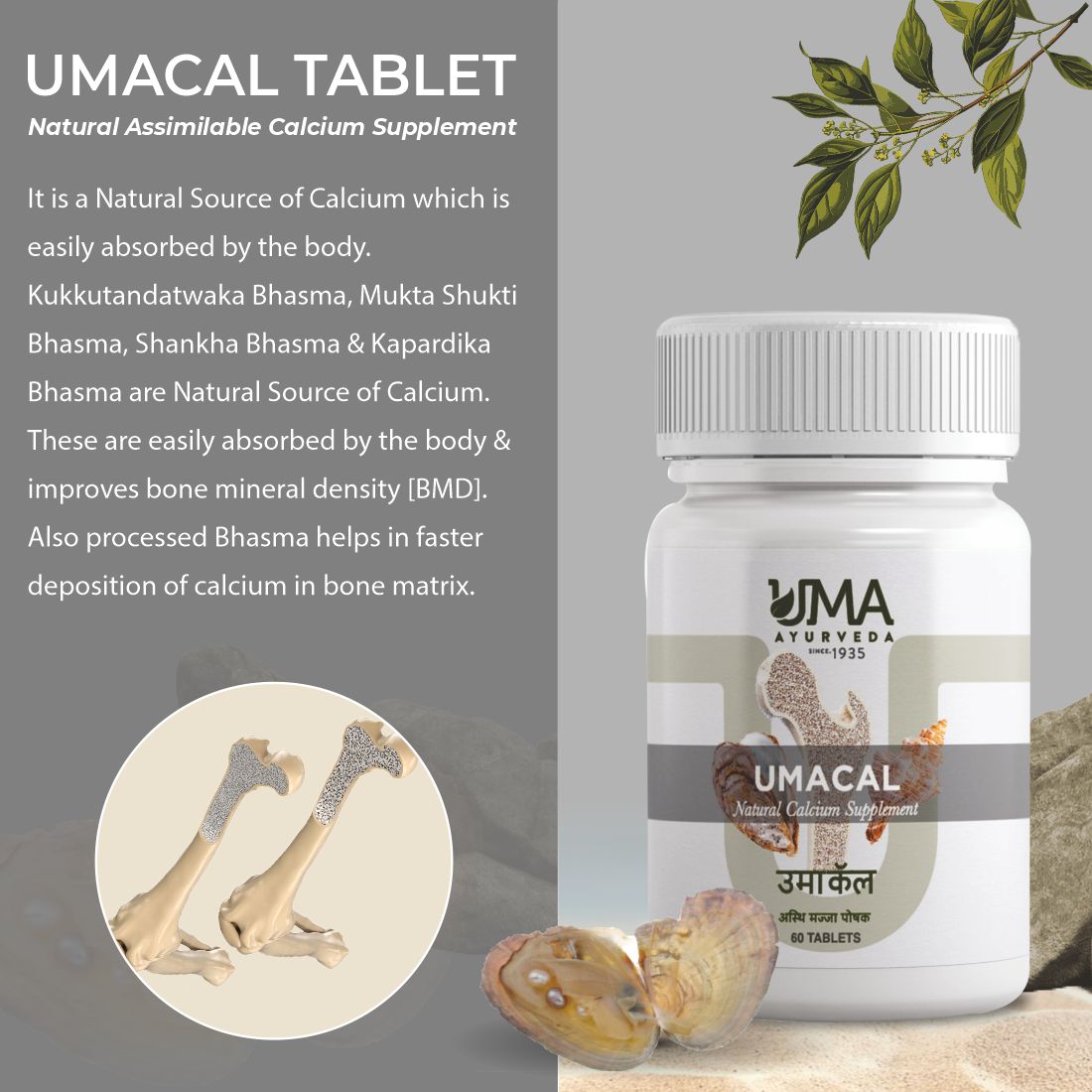 Uma Ayurveda Umacal Tablet for Calcium Supplement