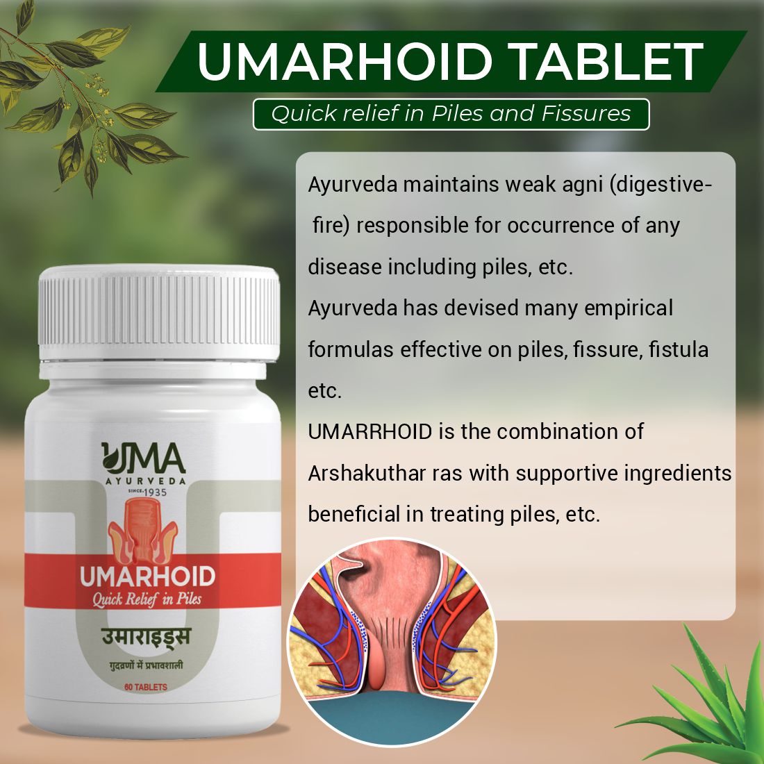 Umarhoid Ayurvedic Tables for Piles