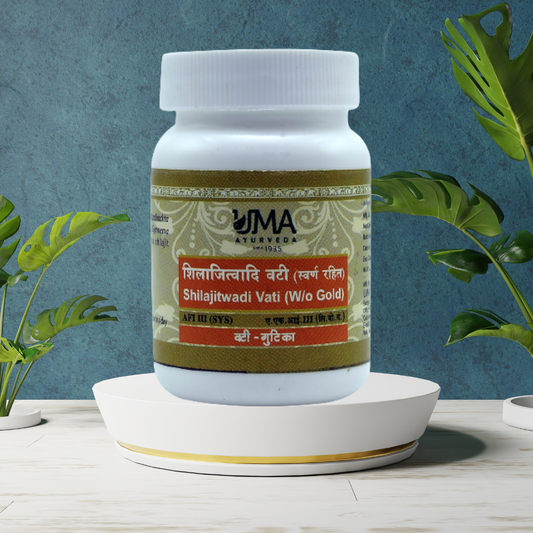 Uma Ayurveda Shilajit vati Without Gold 80 Tablets