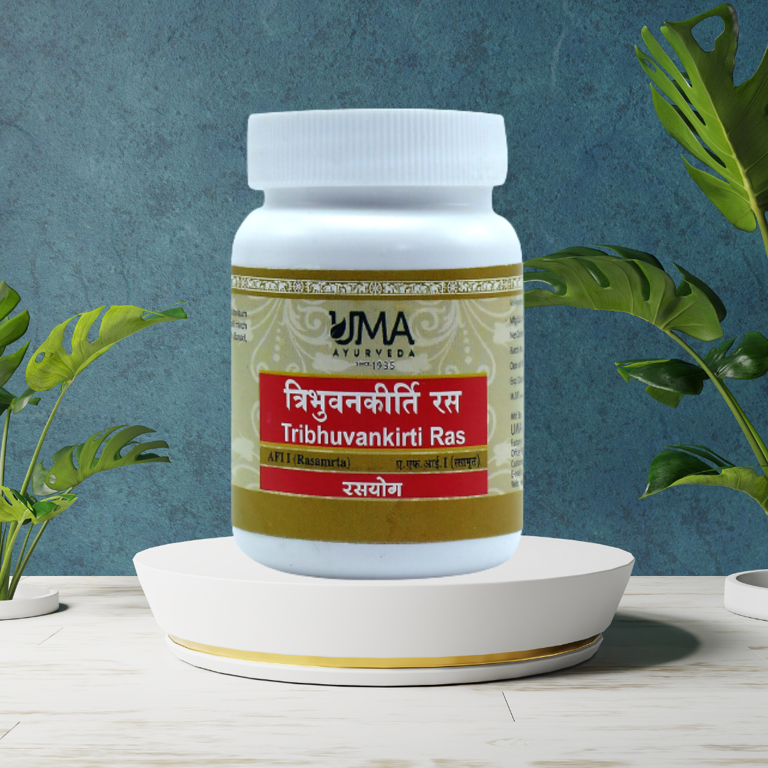 Uma Ayurveda Tribhuvan kirti Ras Tablets